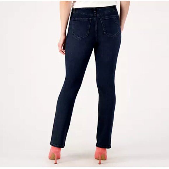Laurie Felt Women Pants Jeans Petite 4P Forever Denim Relaxed True Blue A471803 - Picture 2 of 7